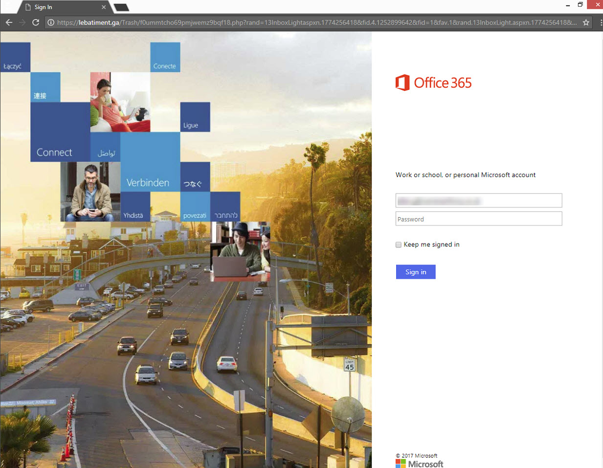 Beware of the Office 365 login page phishing scam