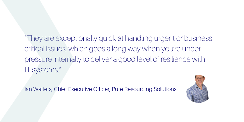 Testimonial from Pure Resourcing Solutions